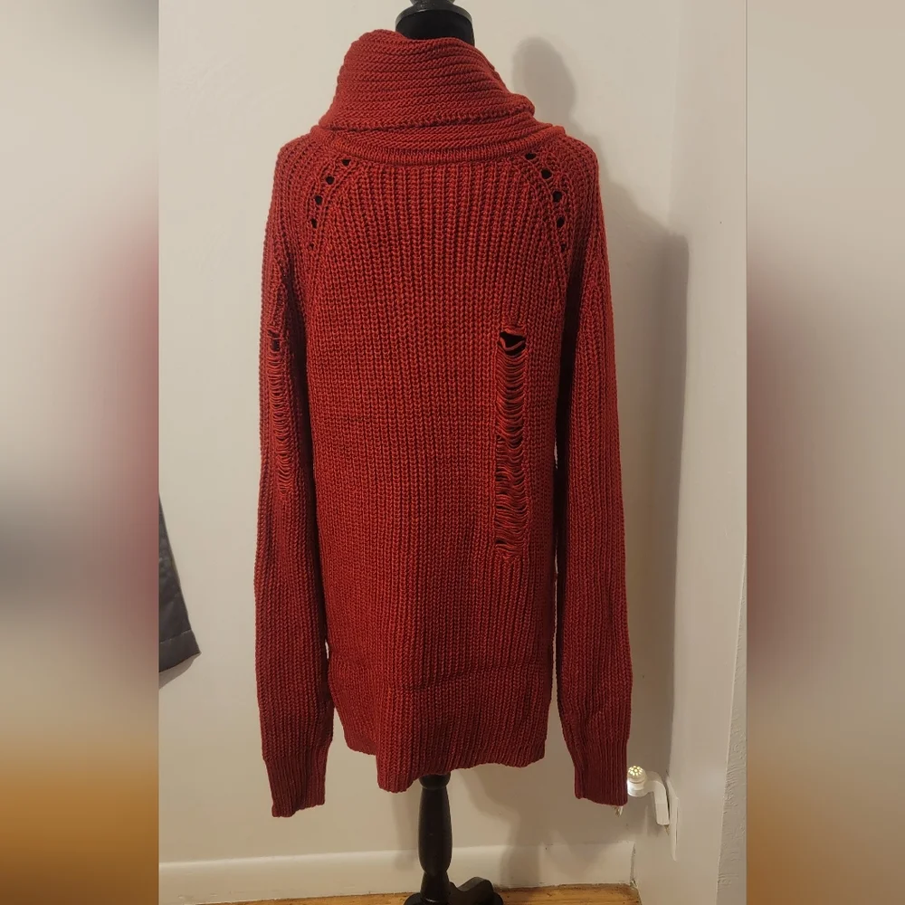 Killstar Red Cowl Neck Sweater - Picture 2 of 3